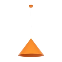Lámpara colgante Cono, 1 luz, Ø 50 cm, naranja, E27