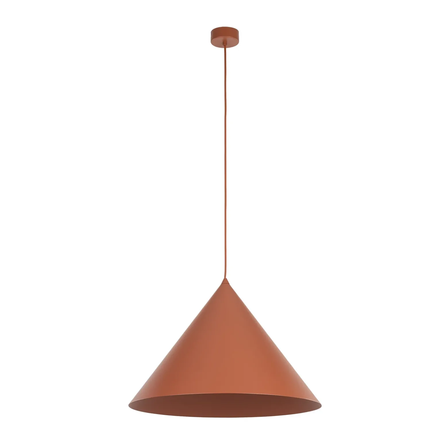 Lámpara colgante Cono, 1 luz, Ø 50 cm, terracota, E27