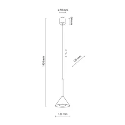 Lámpara colgante Cono Mini, 1 luz, Ø 12 cm, negro GU10