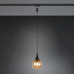 Lámpara colgante con riel Lumina para DUOline, color ámbar