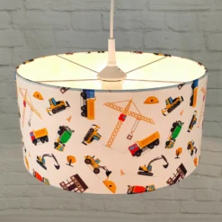 Lámpara colgante Construcción con pantalla de tela