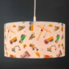 Lámpara colgante Construcción con pantalla de tela