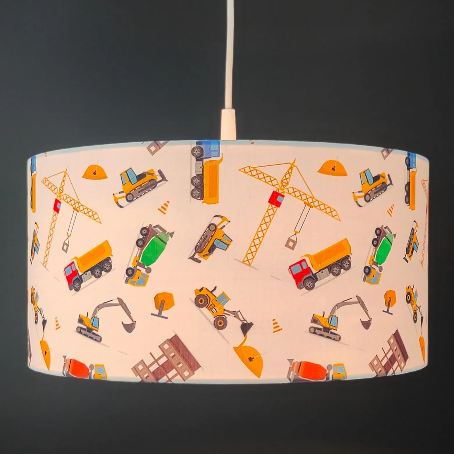 Lámpara colgante Construcción con pantalla de tela