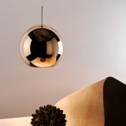 Lámpara colgante Copper Round de Tom Dixon, Ø 25 cm, cobre