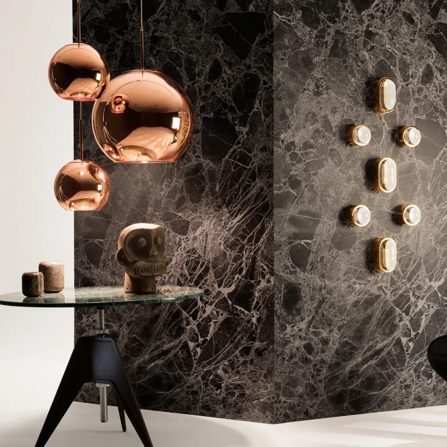 Lámpara colgante Copper Round de Tom Dixon, Ø 25 cm, cobre