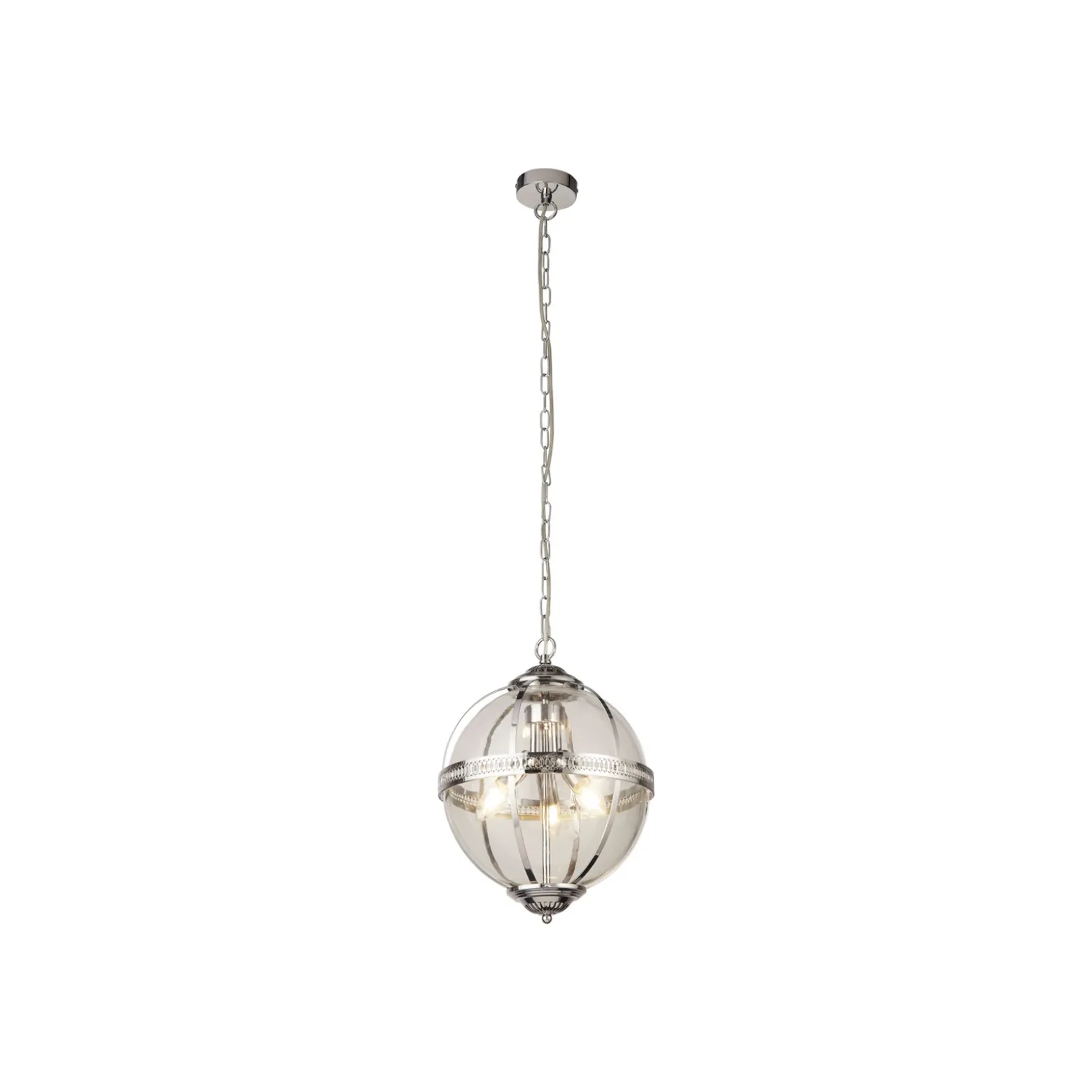 Lámpara colgante Coronet, cromo