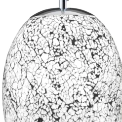 Lámpara colgante Crackle cromo-blanco