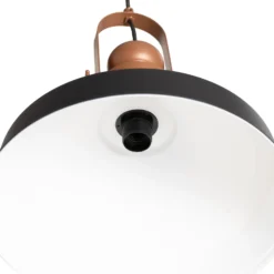 Lámpara colgante Craft, negra, metal, Ø 41 cm, E27