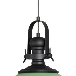 Lámpara colgante Craft, verde, metal, Ø 41 cm, E27