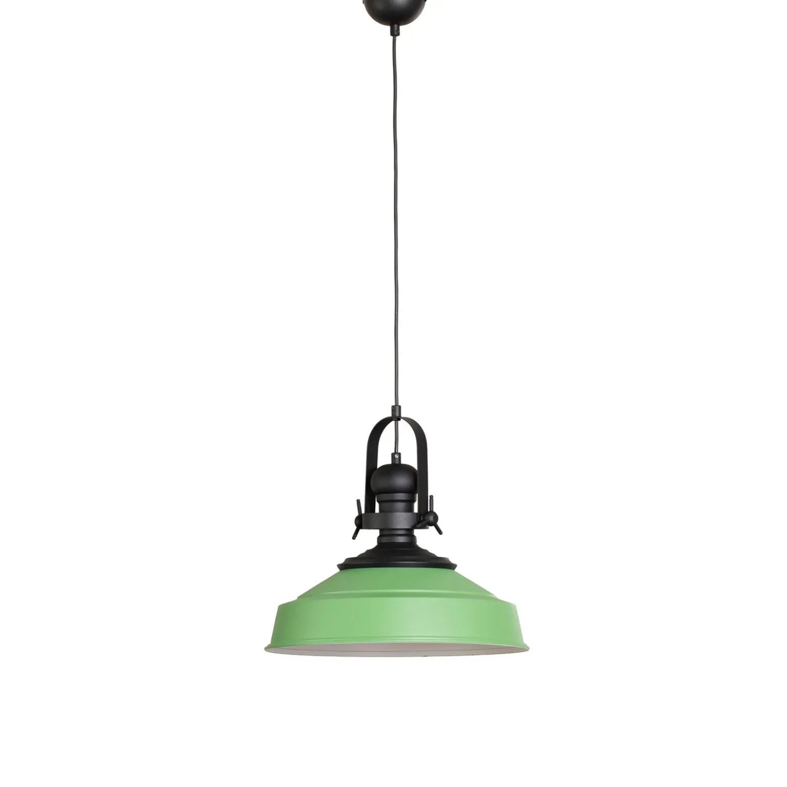 Lámpara colgante Craft, verde, metal, Ø 41 cm, E27