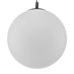 Lámpara colgante 562, cristal mate, capuchón/dosel negro
