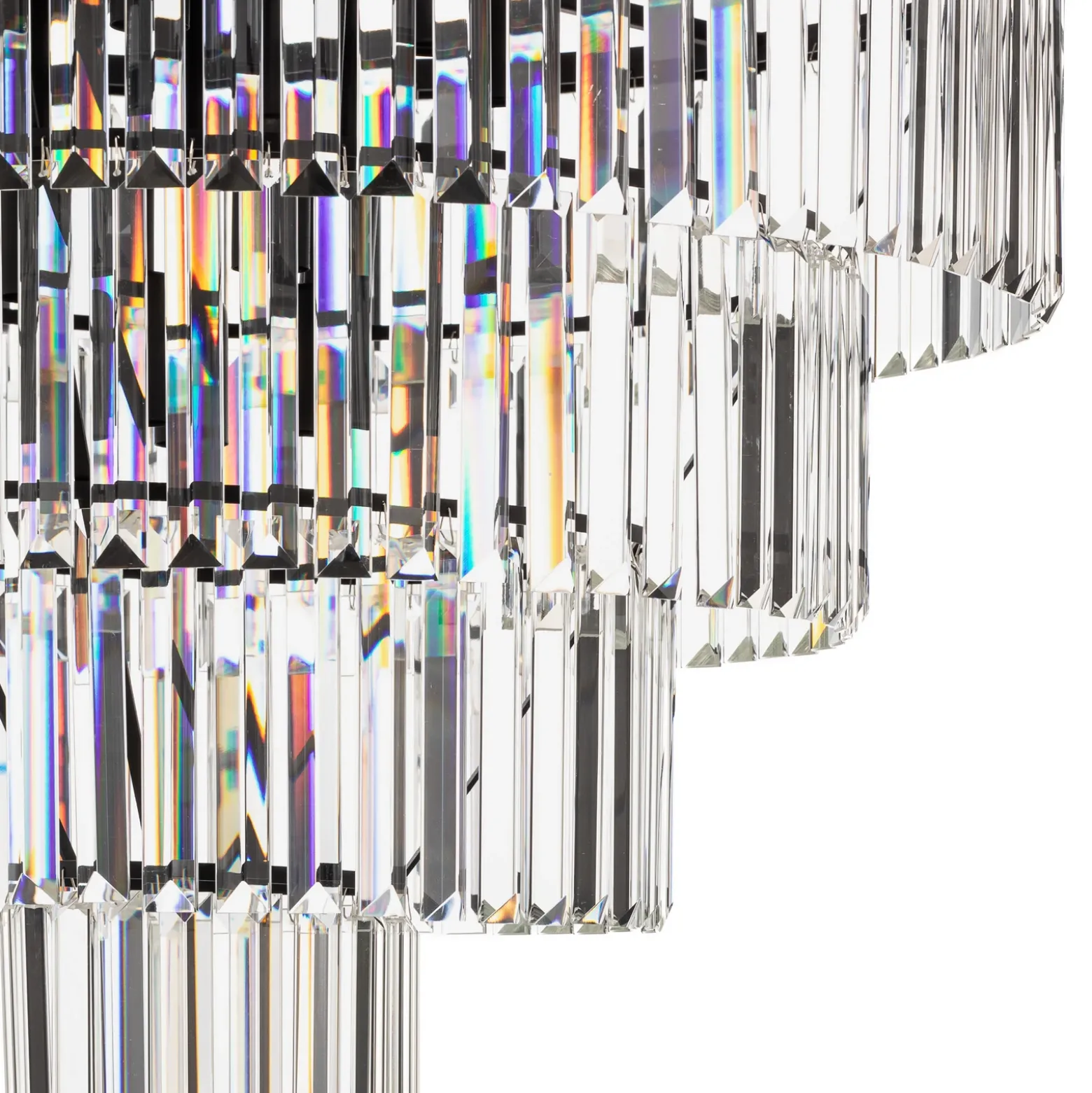 Lámpara colgante Cristal, transparente/negro, Ø 71 cm