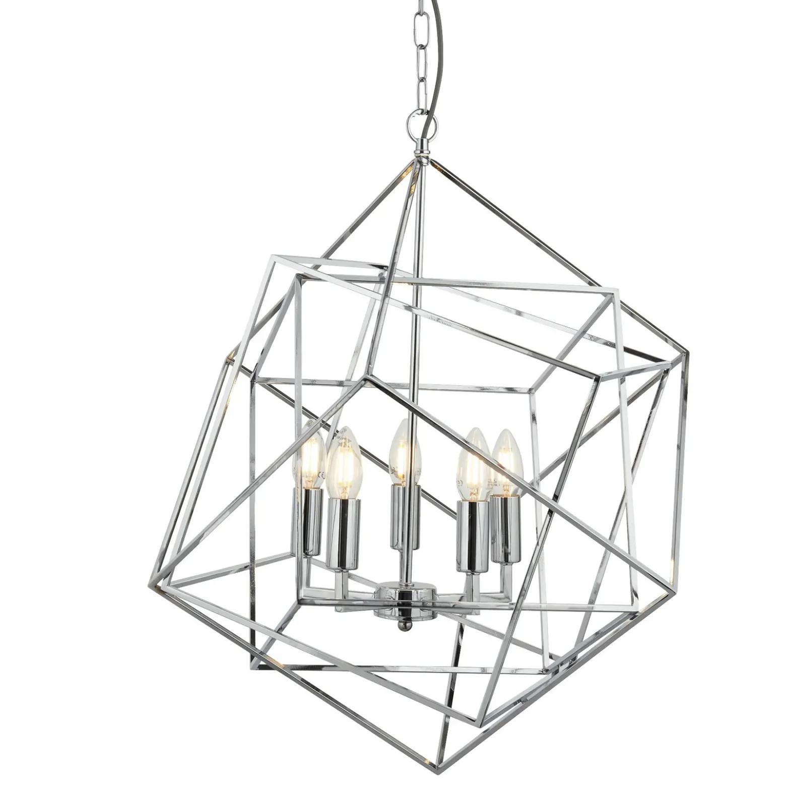 Lámpara colgante Cube con pantalla de jaula