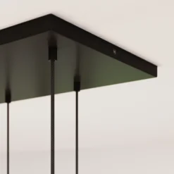 Lámpara colgante Cubus, 68 cm, 8 luces, transparente/miel/marrón, cristal