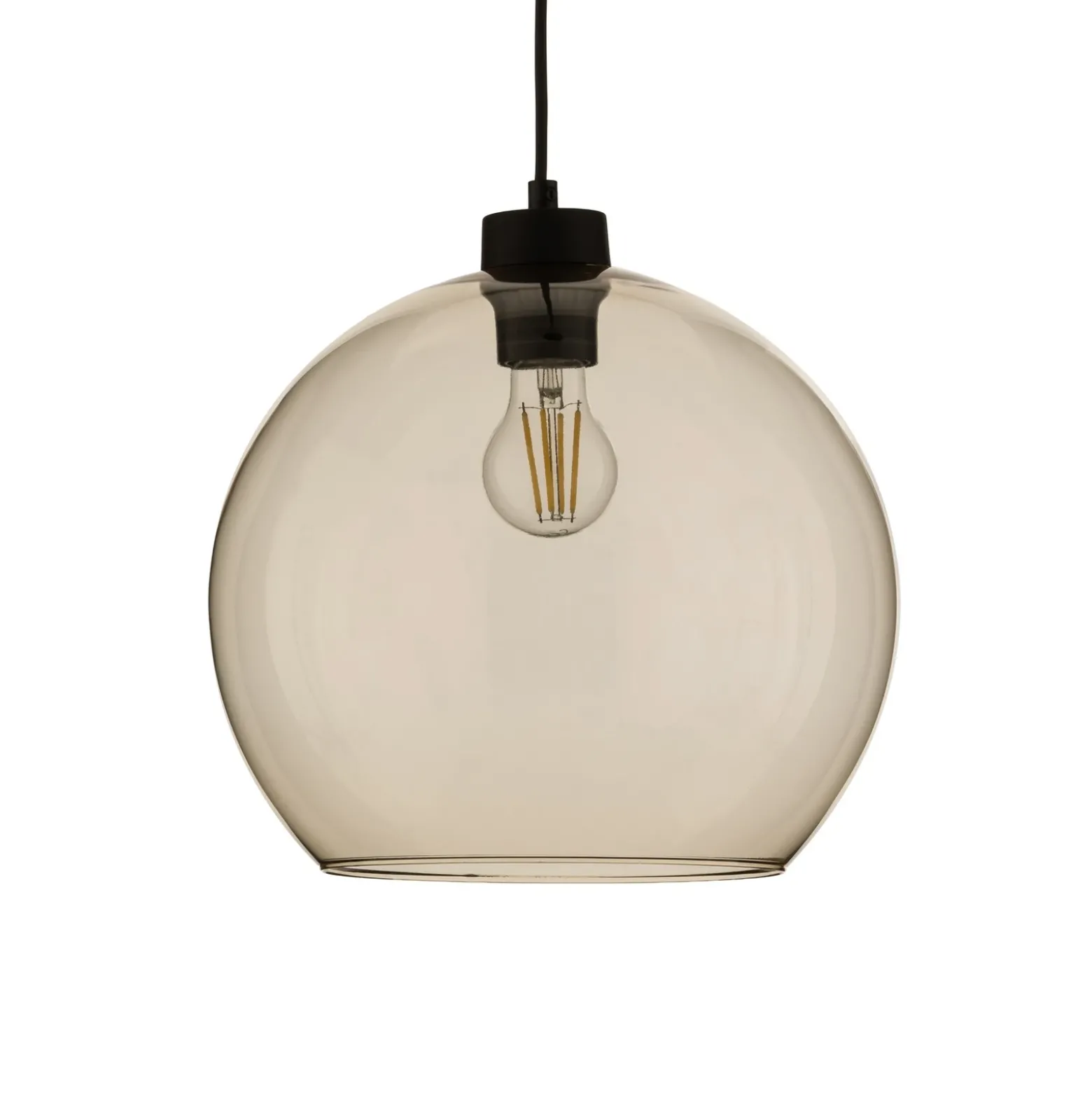 Lámpara colgante Cubus, color ámbar, cristal, Ø 30 cm, E27