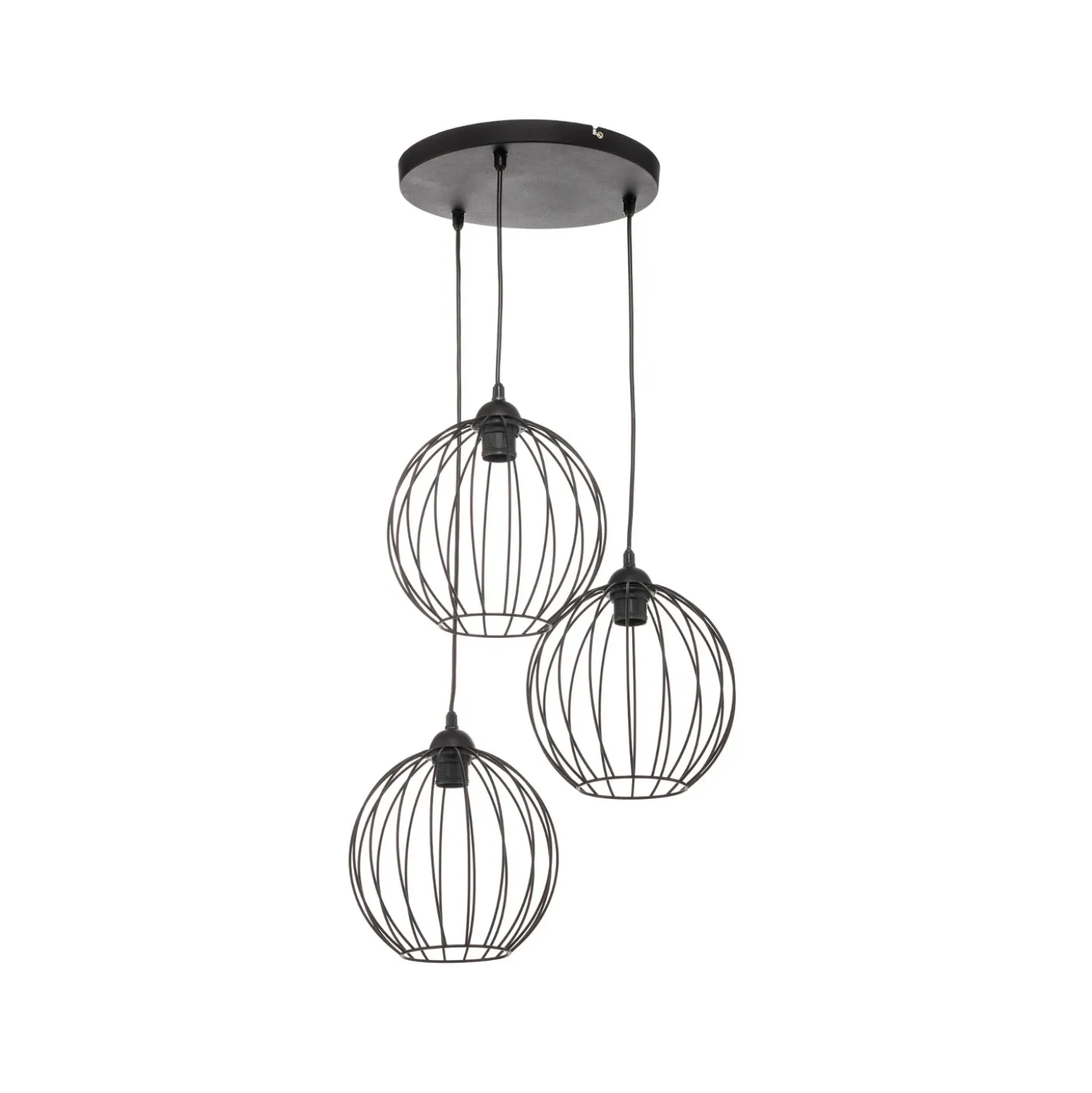 Lámpara colgante Cumera, 3 luces, redonda