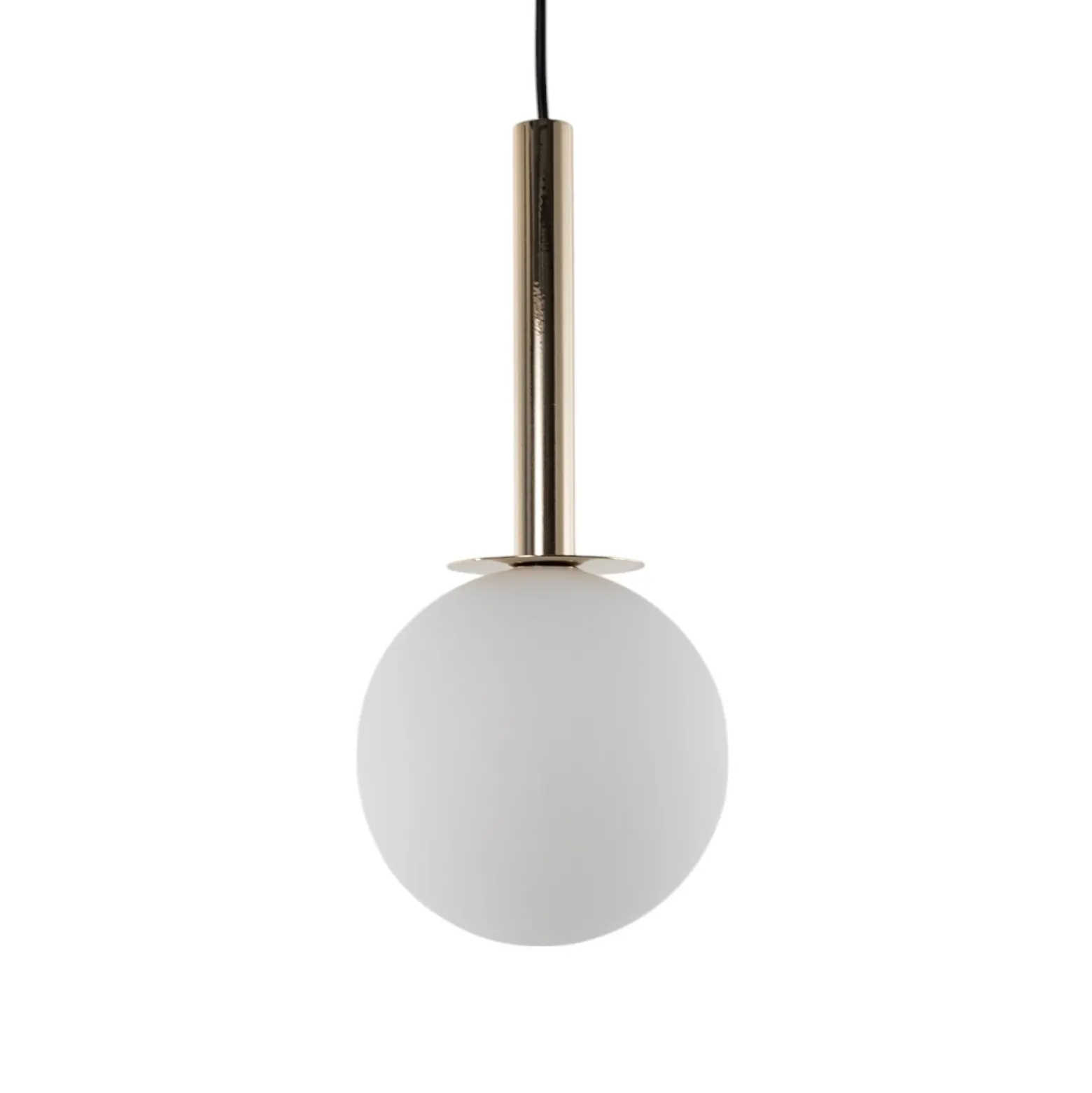 Lámpara colgante Daisy, 1 luz, dorada/blanca/negra, cristal