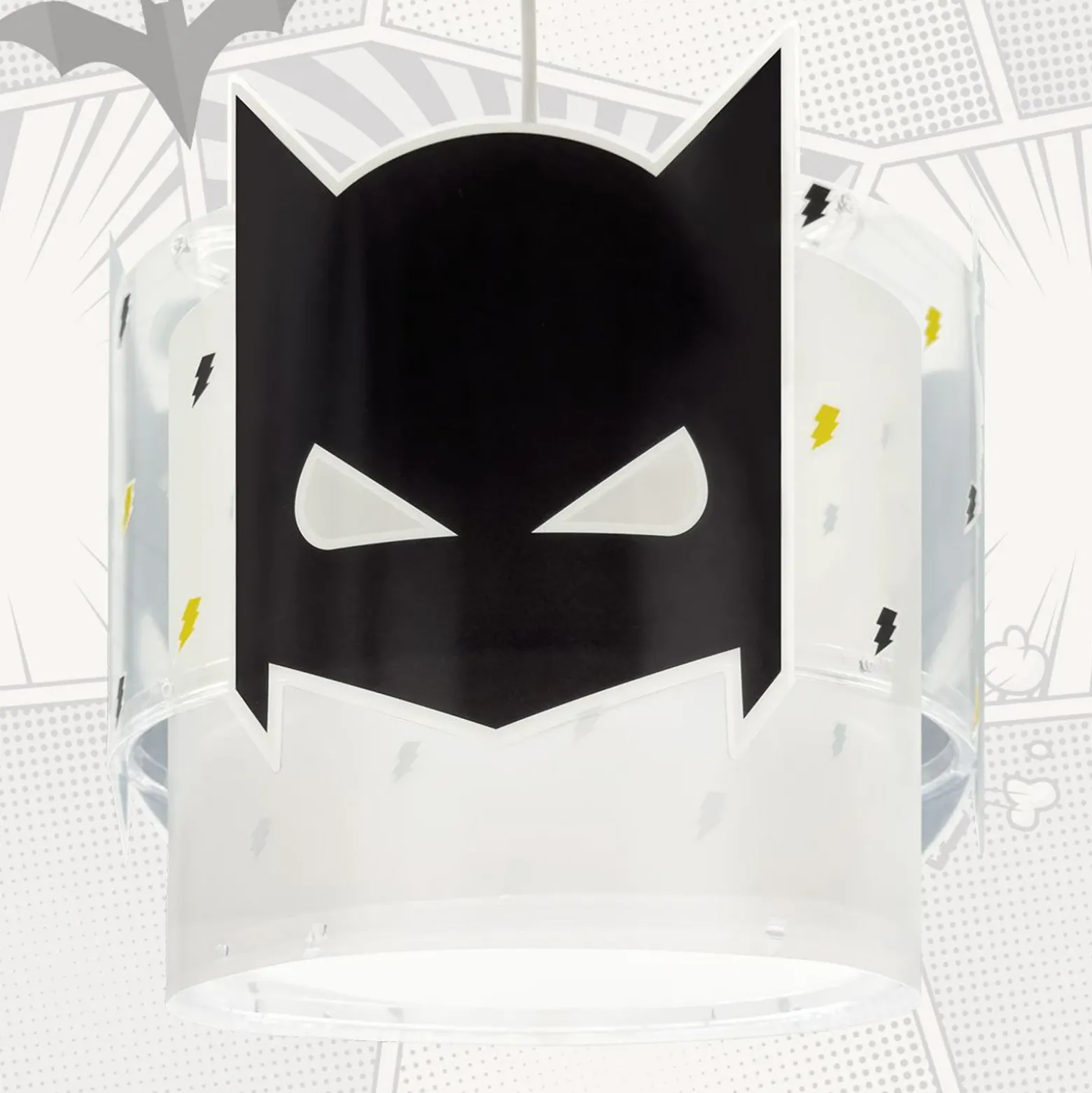 Lámpara colgante Dalber DARK HERO, blanco/negro, Ø 26 cm, E27