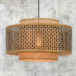 Lámpara colgante de bambú «GOOD & MOJO Bhutan», Ø 50 cm