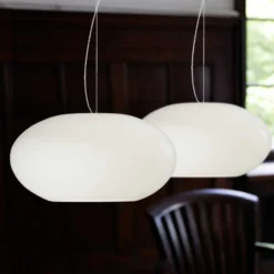 Lámpara colgante de diseño AIH 28 cm blanco brill.