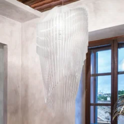 Lámpara colgante de diseño Slamp Avia S en blanco