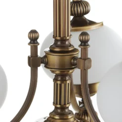 Lámpara colgante Delia, latón envejecido, 4 luces