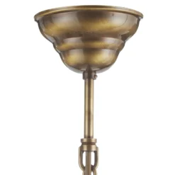 Lámpara colgante Delia, latón envejecido, 4 luces