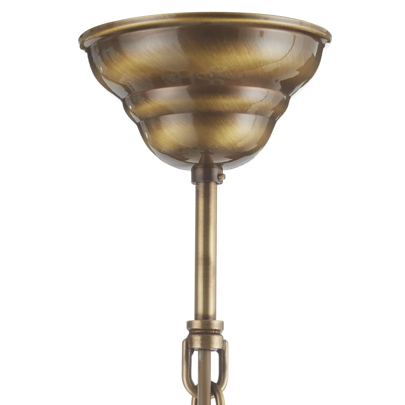 Lámpara colgante Delia, latón envejecido, 4 luces