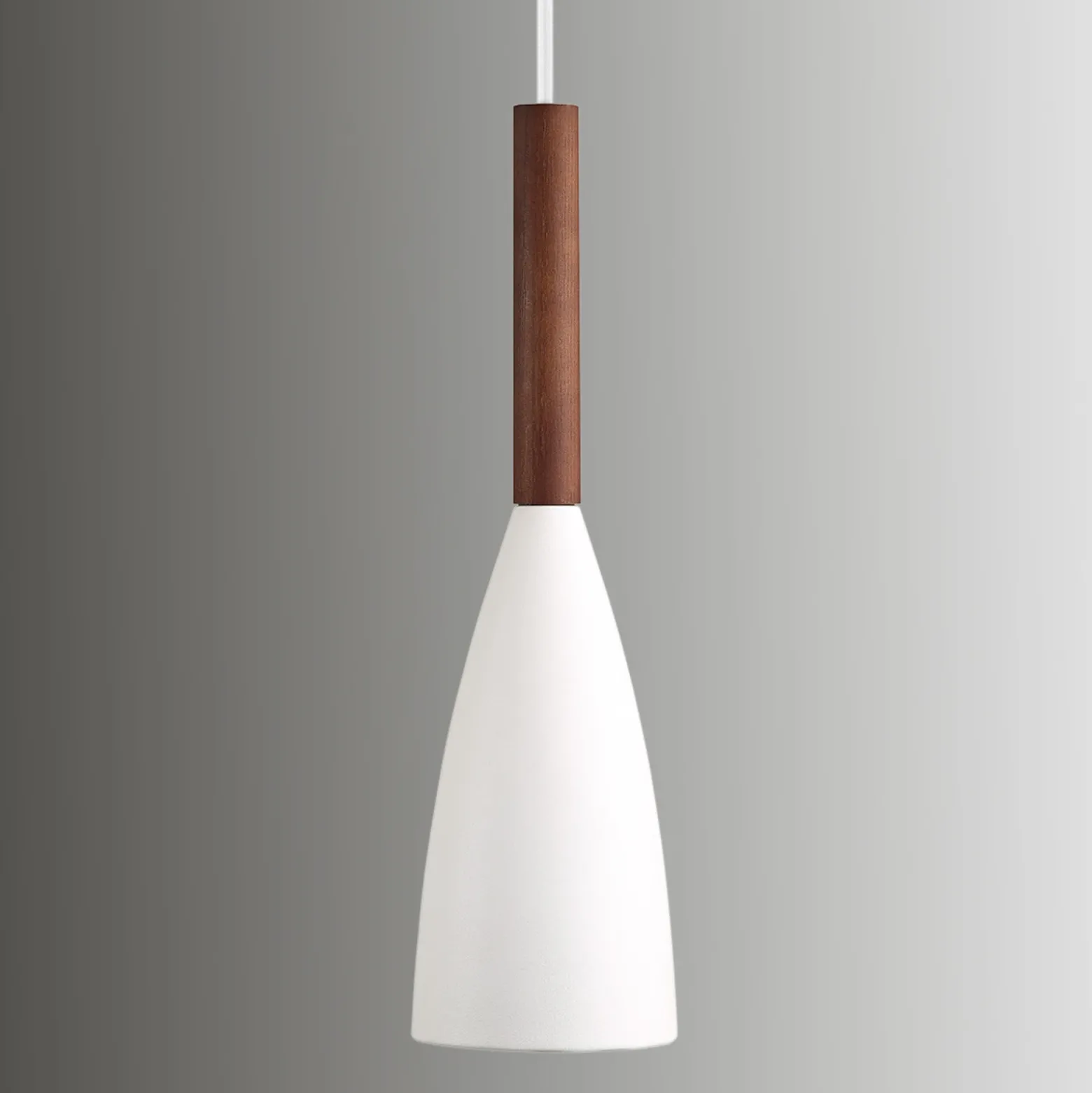 Lámpara colgante de metal Pure, blanco