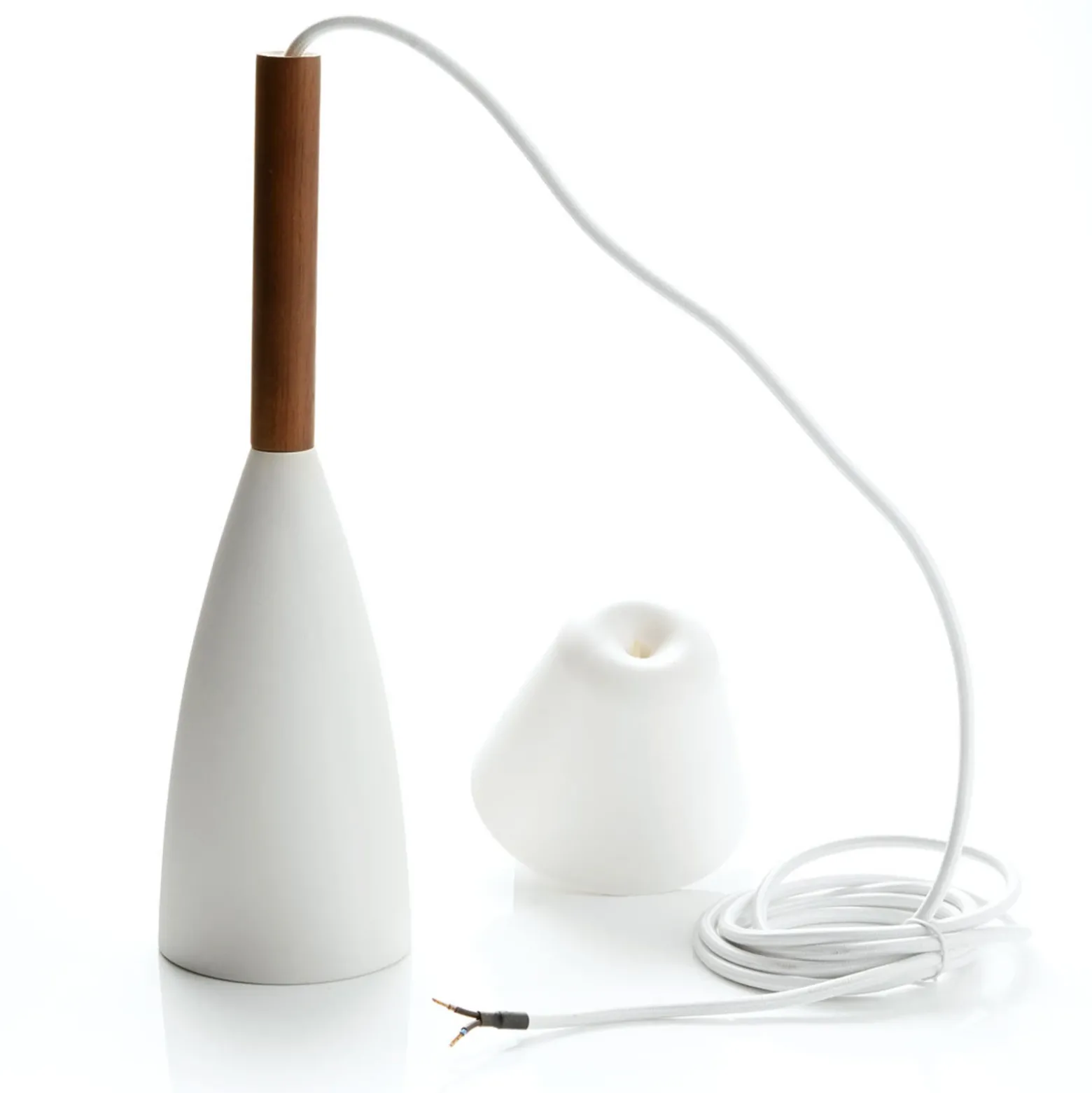 Lámpara colgante de metal Pure, blanco