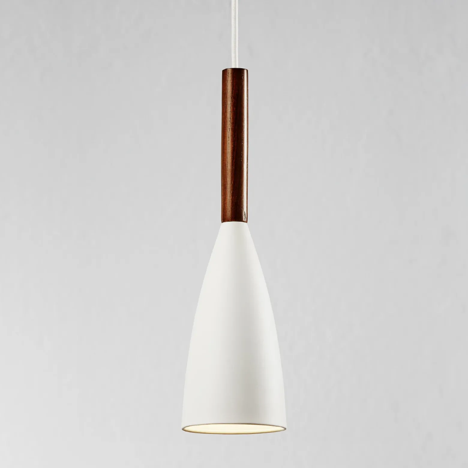 Lámpara colgante de metal Pure, blanco