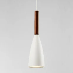 Lámpara colgante de metal Pure, blanco