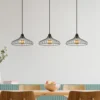 Lámpara colgante Depay 11260 3 luces lineal negro antiguo