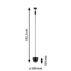 Lámpara colgante de riel LED Paulmann URail Smart Tyros, negra, CCTRGB