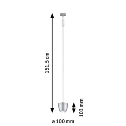 Lámpara colgante de riel LED Paulmann URail Smart Tyros, cromada, CCT RGB