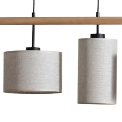 Lámpara colgante Deva Nature, 4 luces, textil