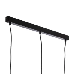 Lámpara colgante Devi, ámbar, 3 luces, lineal