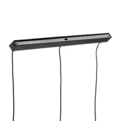 Lámpara colgante Devi, ámbar, 3 luces, lineal