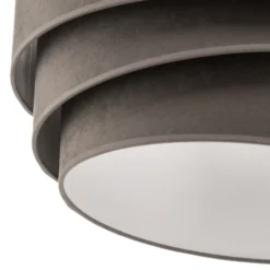 Lámpara colgante Devon, gris/blanco Ø45cm