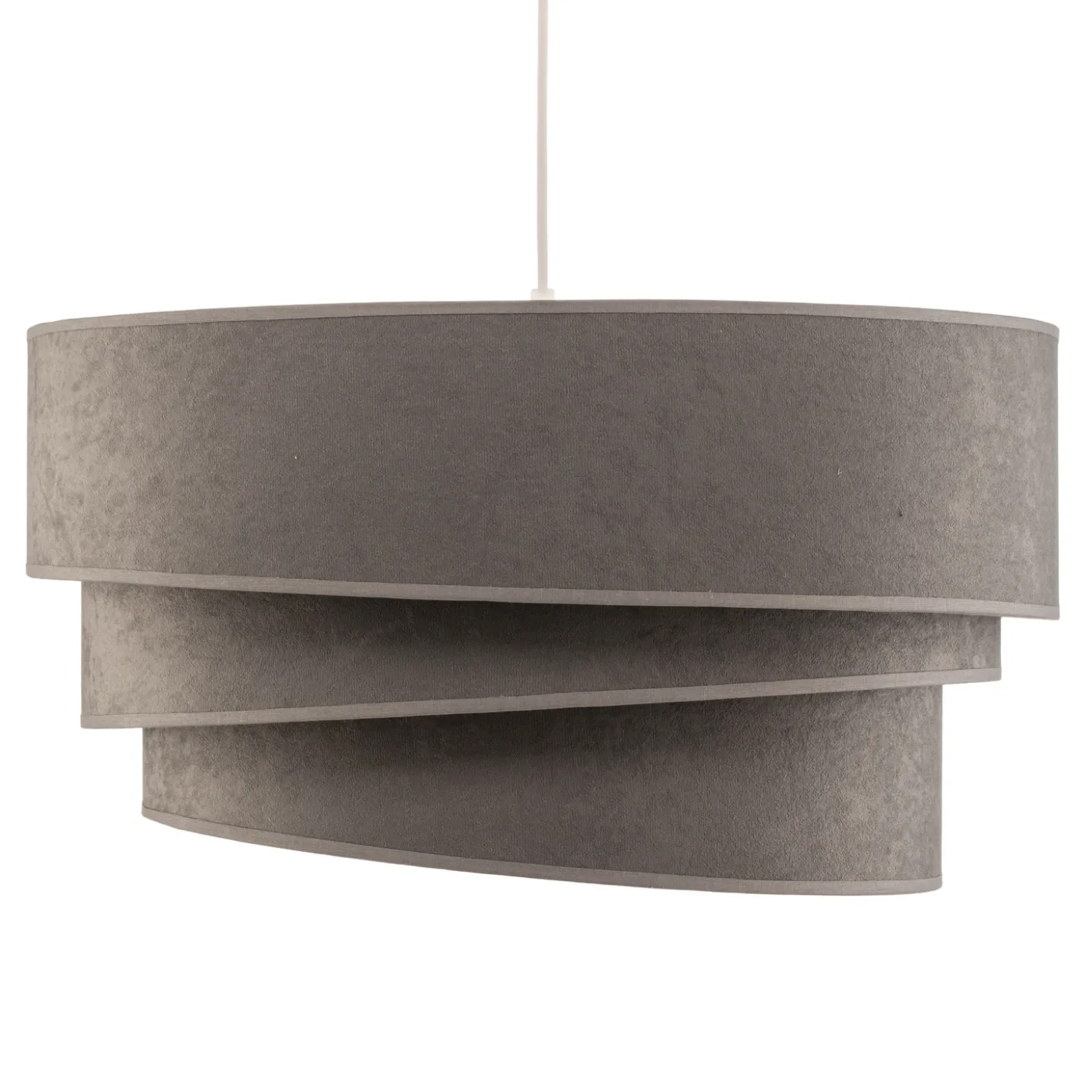 Lámpara colgante Devon, gris/blanco Ø45cm