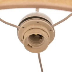 Lámpara colgante de yute cilindro marrón natural Ø40cm 1 luz.
