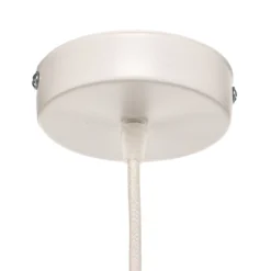 Lámpara colgante de yute cilindro marrón natural Ø40cm 1 luz.