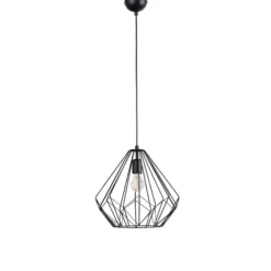 Lámpara colgante Diamond, negro, metal, Ø 37 cm, E27