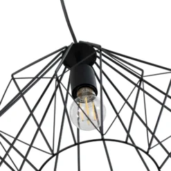 Lámpara colgante Diamond, negro, metal, Ø 37 cm, E27