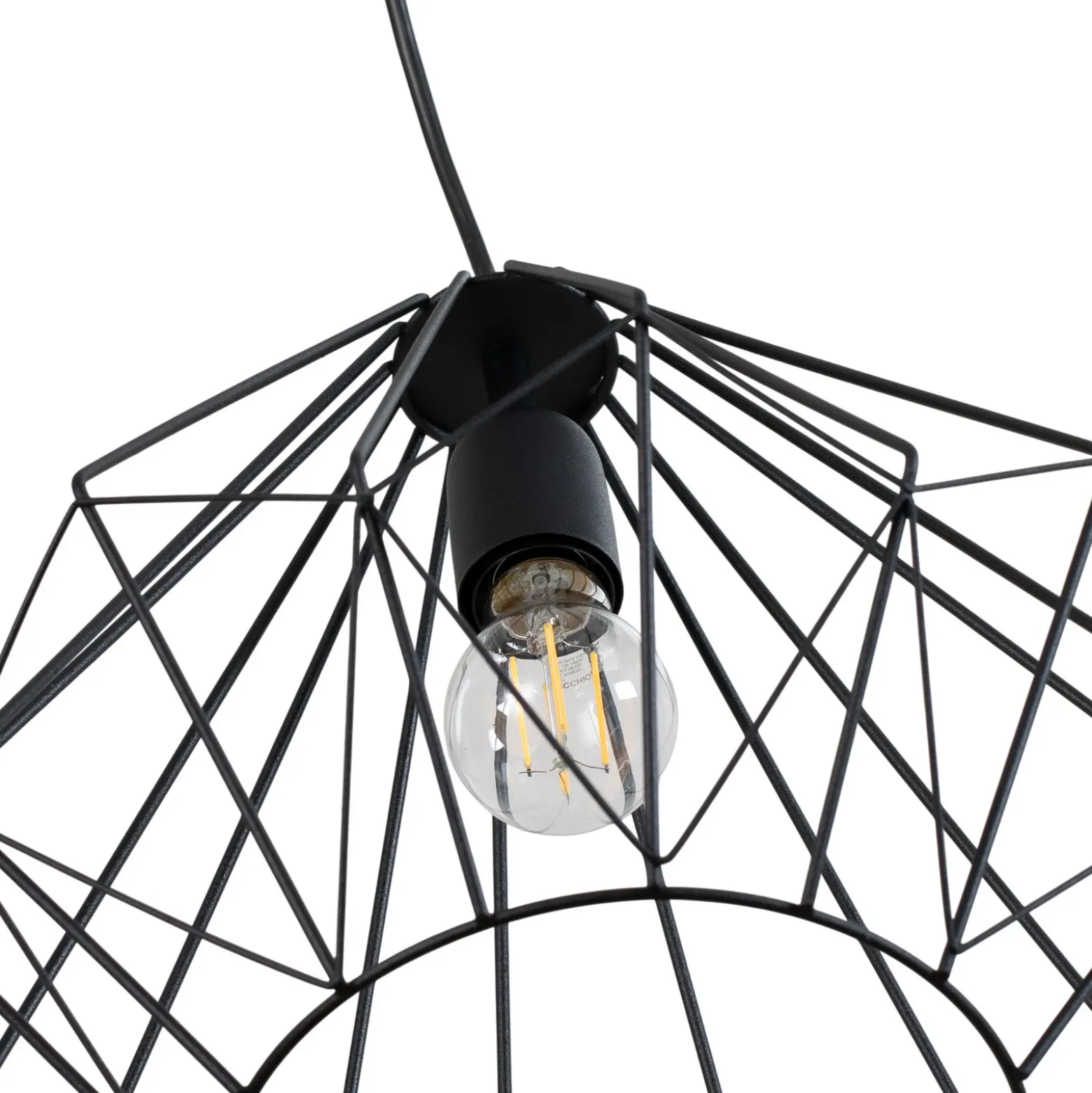 Lámpara colgante Diamond, negro, metal, Ø 37 cm, E27