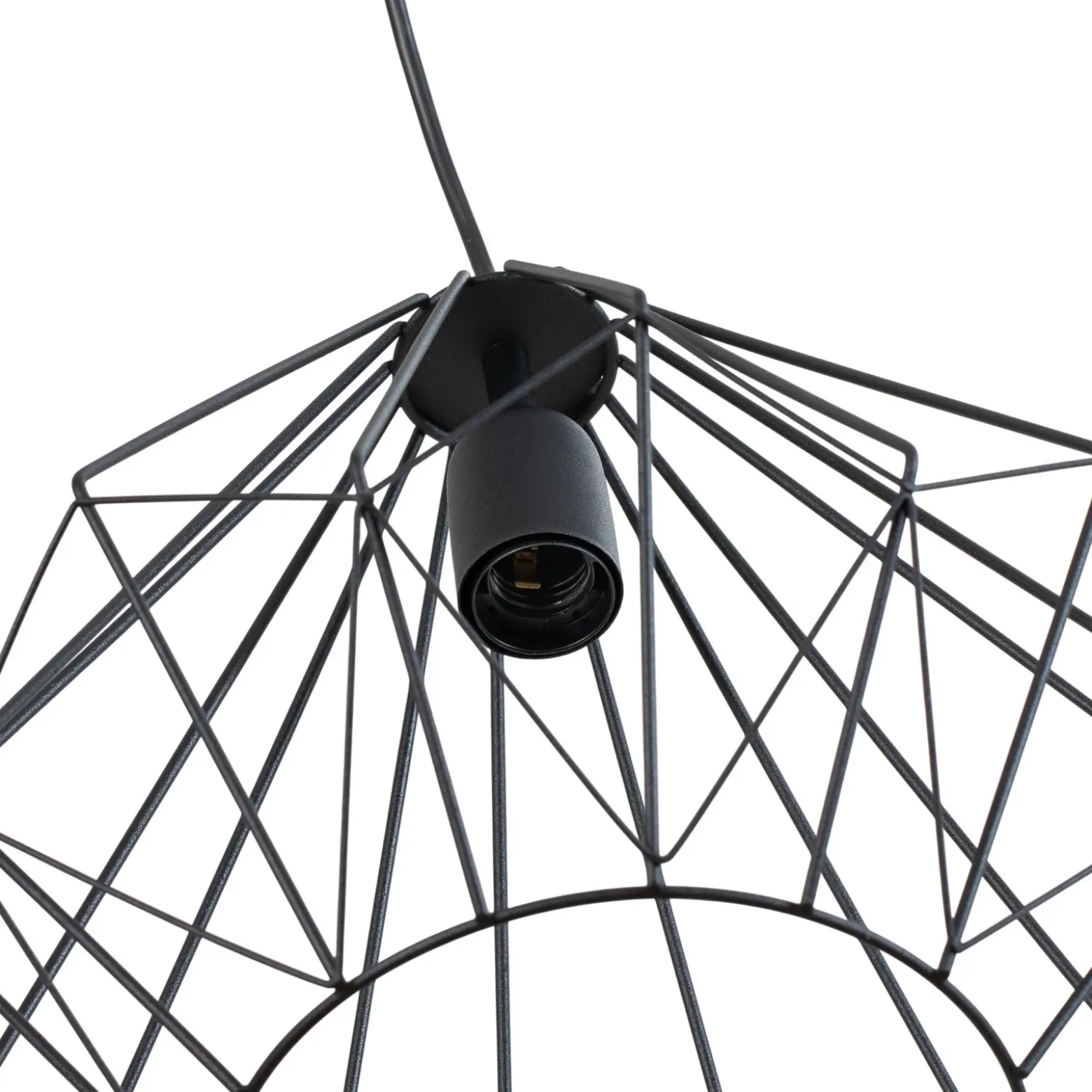 Lámpara colgante Diamond, negro, metal, Ø 37 cm, E27