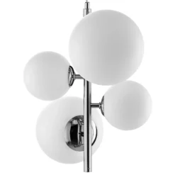 Lámpara colgante Dione, de 4 luces, cromada