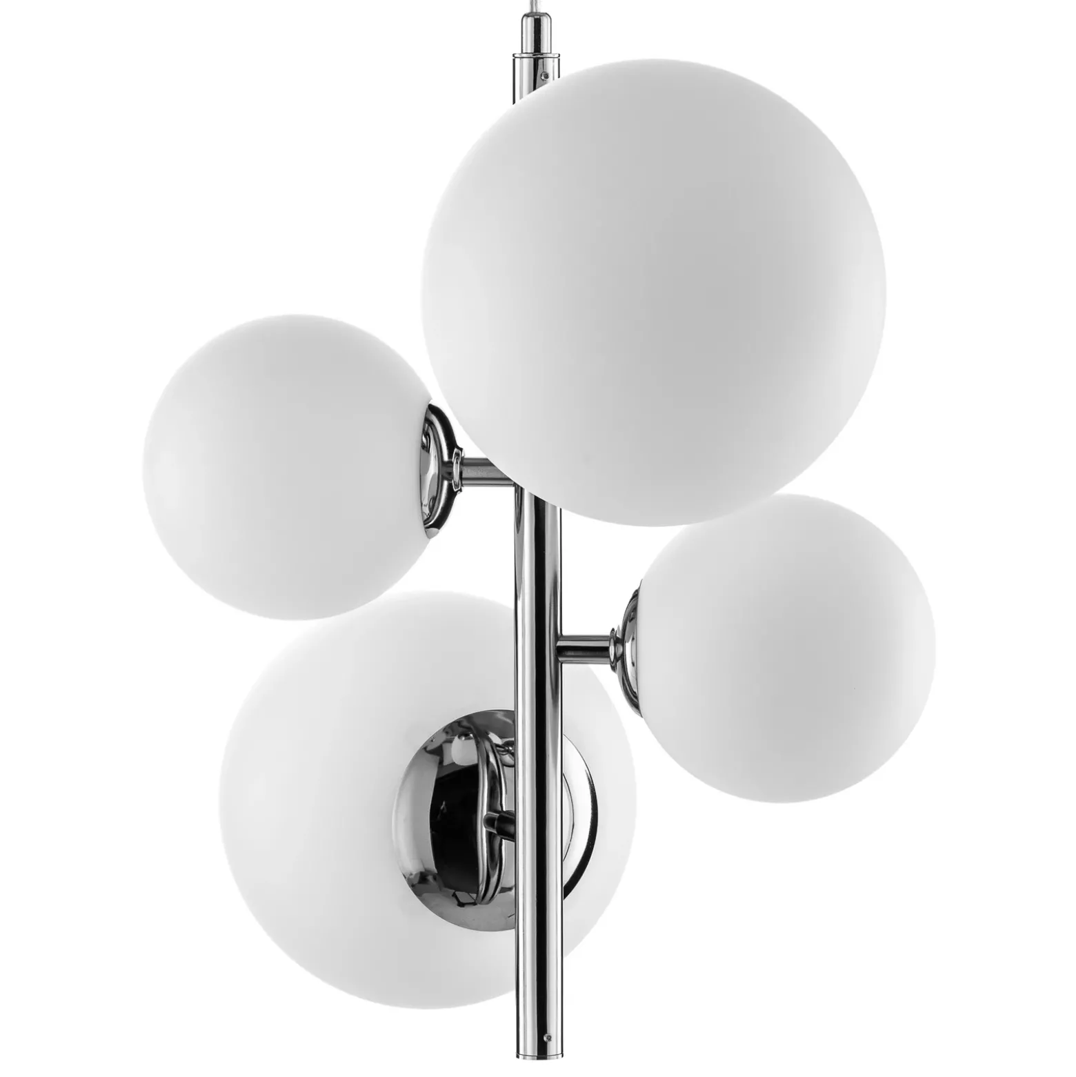 Lámpara colgante Dione, de 4 luces, cromada