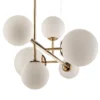 Lámpara colgante Dione, de 6 luces, dorada
