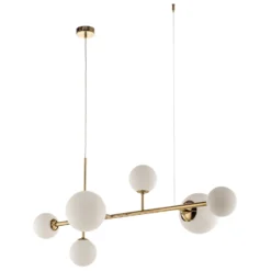 Lámpara colgante Dione, de 6 luces, dorada